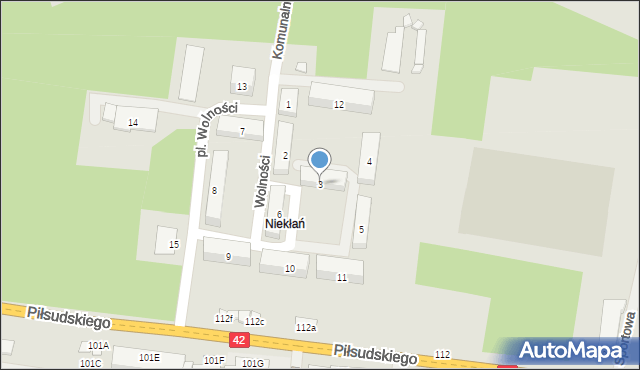 Stąporków, Plac Wolności, 3, mapa Stąporków