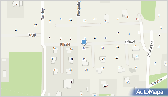 Stara Wieś, Pliszki, 24, mapa Stara Wieś