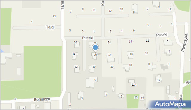 Stara Wieś, Pliszki, 28, mapa Stara Wieś