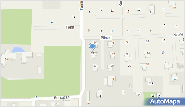 Stara Wieś, Pliszki, 34, mapa Stara Wieś