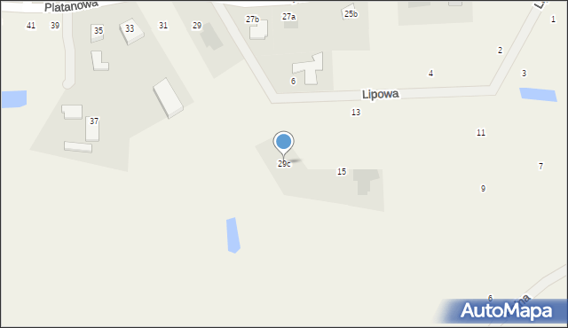 Stare Bielice, Platanowa, 29c, mapa Stare Bielice