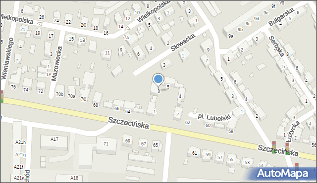 Stargard, Plac Lubelski, 3, mapa Stargard