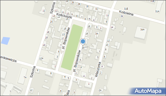 Staroźreby, Plac Bojowników, 10, mapa Staroźreby