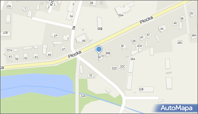 Staroźreby, Płocka, 34, mapa Staroźreby