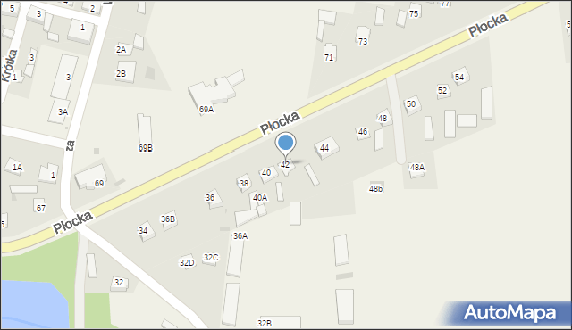 Staroźreby, Płocka, 42, mapa Staroźreby