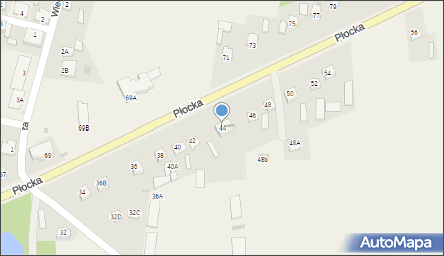 Staroźreby, Płocka, 44, mapa Staroźreby