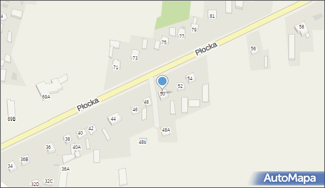 Staroźreby, Płocka, 50, mapa Staroźreby