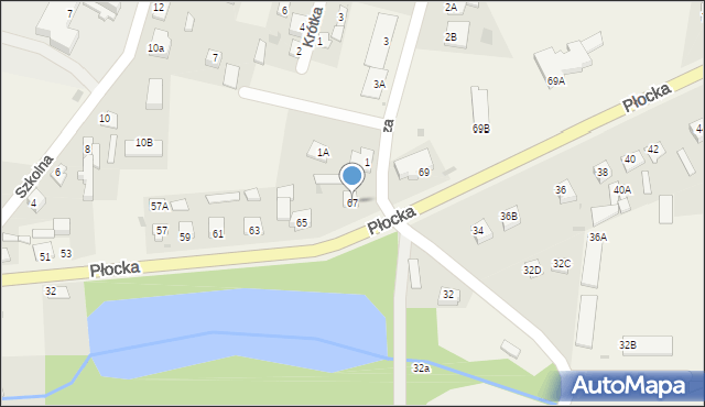 Staroźreby, Płocka, 67, mapa Staroźreby