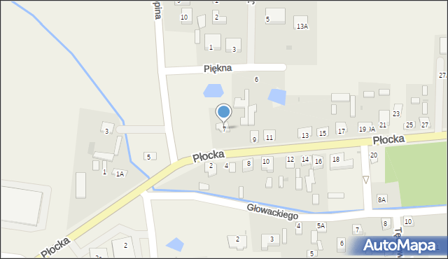 Staroźreby, Płocka, 7, mapa Staroźreby