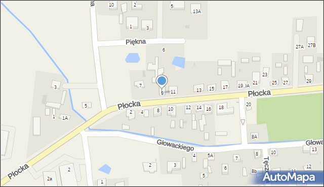 Staroźreby, Płocka, 9, mapa Staroźreby