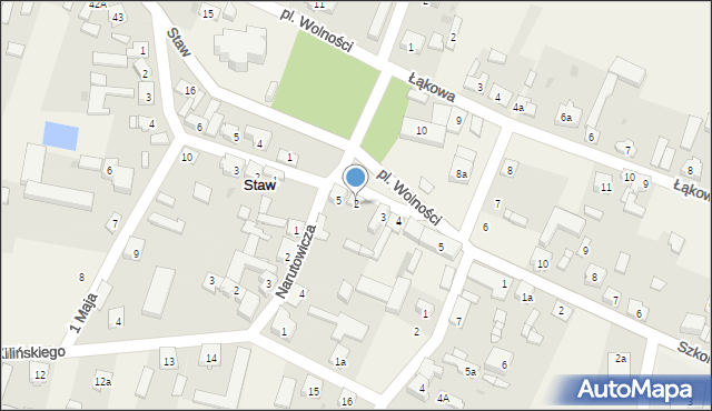 Staw, Plac Wolności, 2, mapa Staw