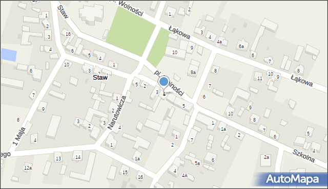 Staw, Plac Wolności, 4, mapa Staw
