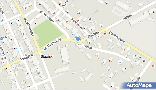 Stawiski, Plac Wolności, 2, mapa Stawiski