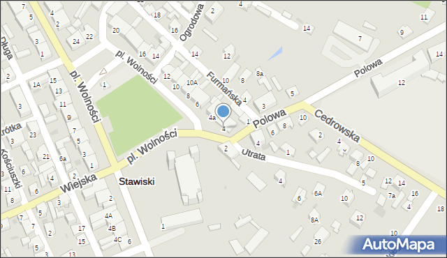 Stawiski, Plac Wolności, 4, mapa Stawiski