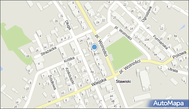 Stawiski, Plac Wolności, 9, mapa Stawiski