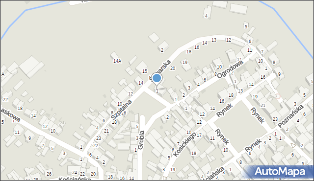 Stęszew, Plac Kościuszki Tadeusza, gen., 1, mapa Stęszew