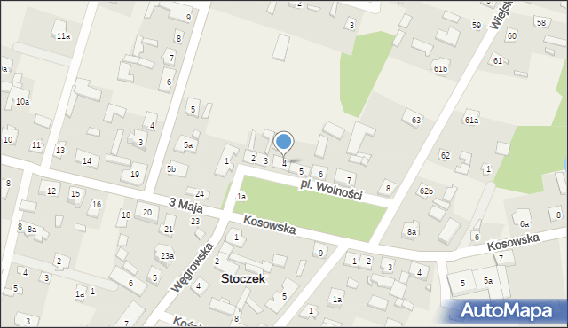 Stoczek, Plac Wolności, 4, mapa Stoczek