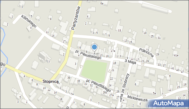 Stopnica, Plac Piłsudskiego Józefa, marsz., 11, mapa Stopnica