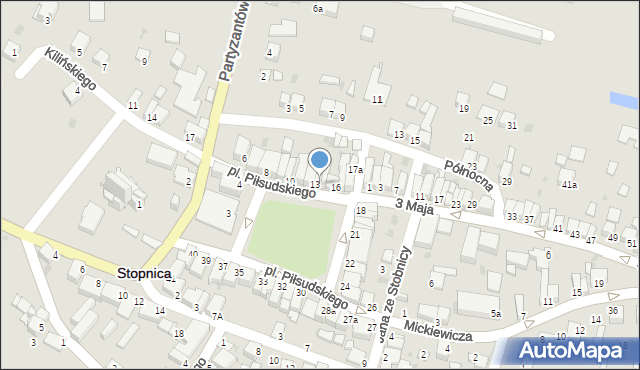 Stopnica, Plac Piłsudskiego Józefa, marsz., 14, mapa Stopnica
