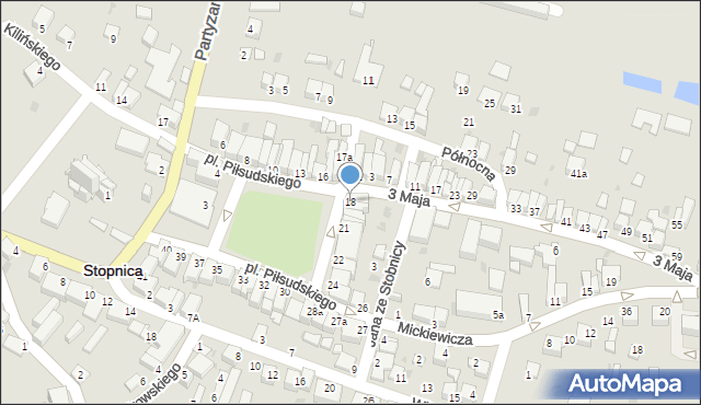 Stopnica, Plac Piłsudskiego Józefa, marsz., 18, mapa Stopnica