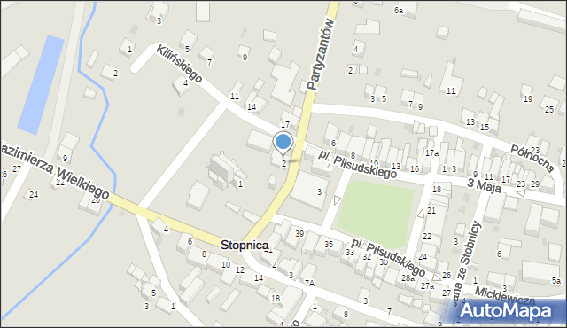 Stopnica, Plac Piłsudskiego Józefa, marsz., 2, mapa Stopnica