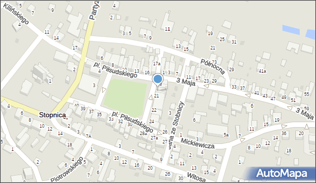 Stopnica, Plac Piłsudskiego Józefa, marsz., 20, mapa Stopnica