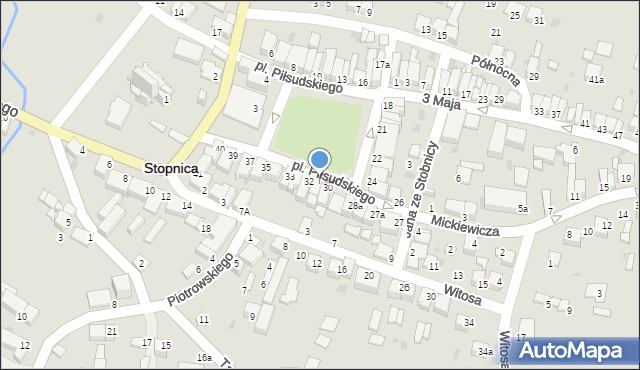 Stopnica, Plac Piłsudskiego Józefa, marsz., 31, mapa Stopnica