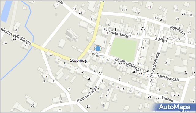 Stopnica, Plac Piłsudskiego Józefa, marsz., 38, mapa Stopnica