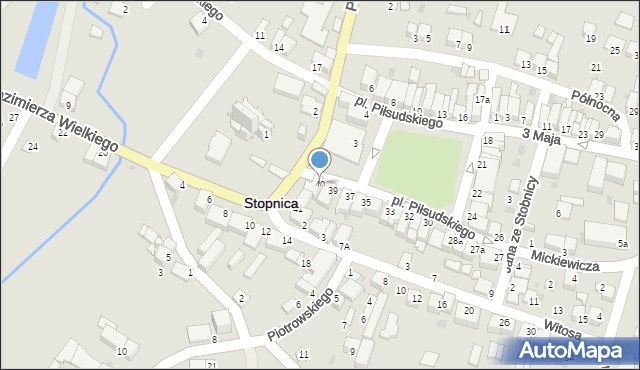 Stopnica, Plac Piłsudskiego Józefa, marsz., 40, mapa Stopnica