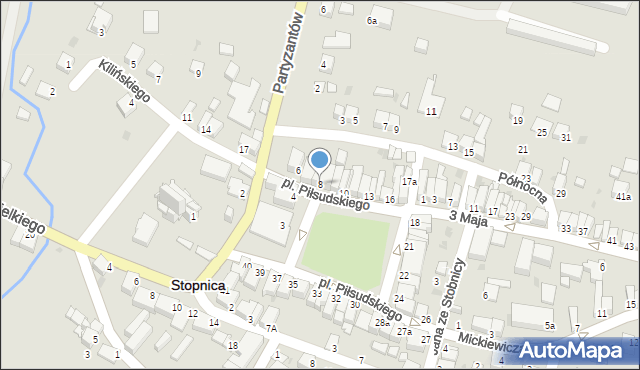 Stopnica, Plac Piłsudskiego Józefa, marsz., 8, mapa Stopnica