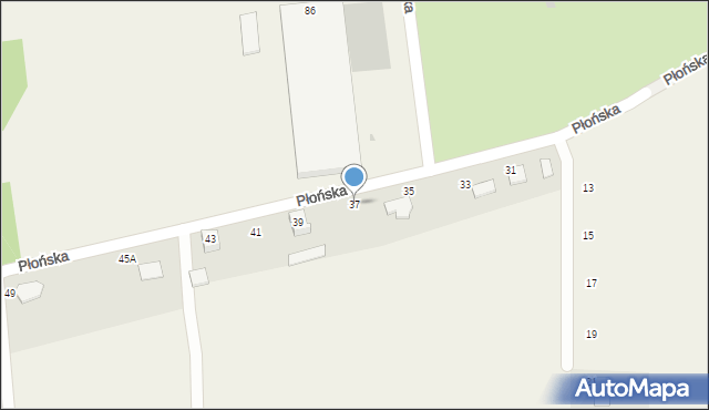 Strachówko, Płońska, 37, mapa Strachówko