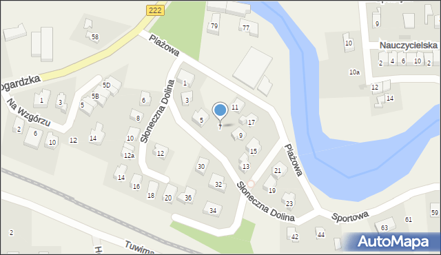 Straszyn, Plażowa, 7, mapa Straszyn