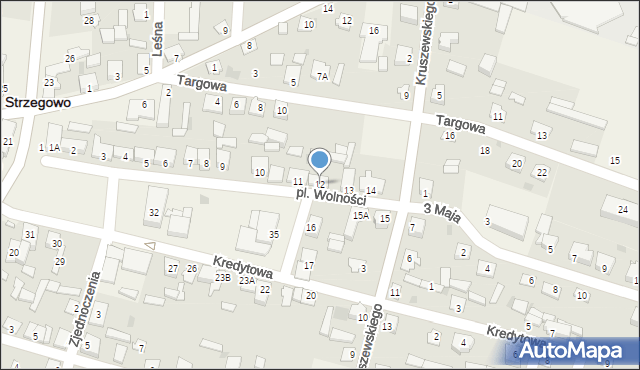 Strzegowo, Plac Wolności, 12, mapa Strzegowo