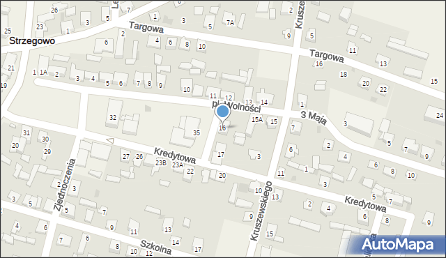 Strzegowo, Plac Wolności, 16, mapa Strzegowo
