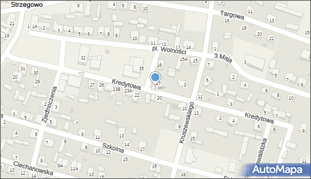 Strzegowo, Plac Wolności, 18, mapa Strzegowo