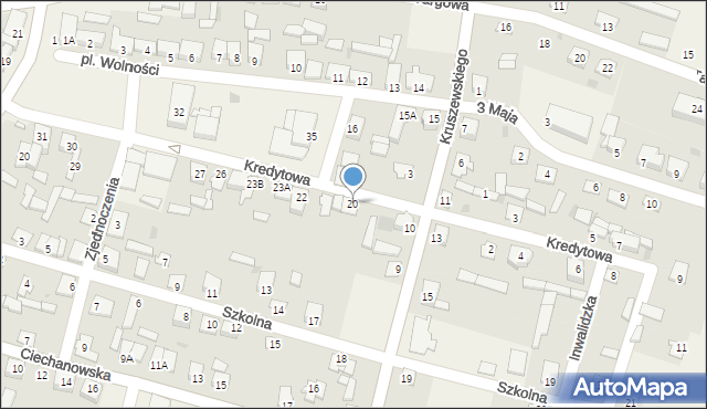 Strzegowo, Plac Wolności, 20, mapa Strzegowo
