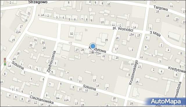 Strzegowo, Plac Wolności, 24, mapa Strzegowo