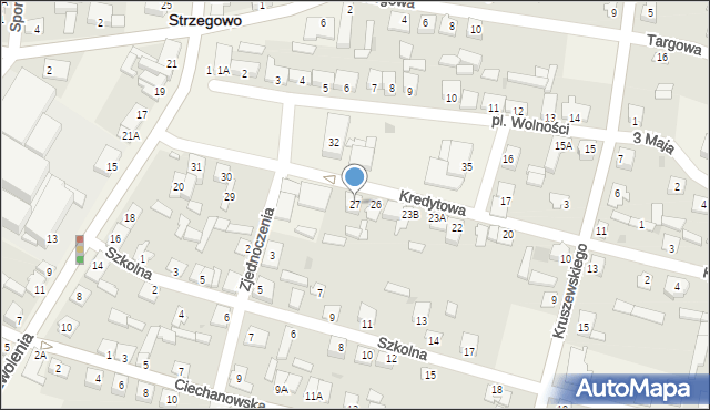 Strzegowo, Plac Wolności, 27, mapa Strzegowo