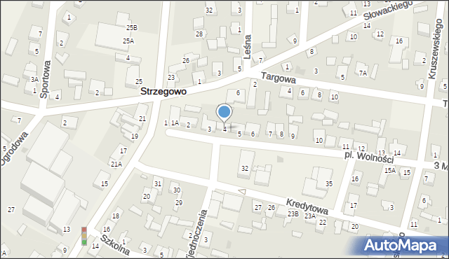 Strzegowo, Plac Wolności, 4, mapa Strzegowo
