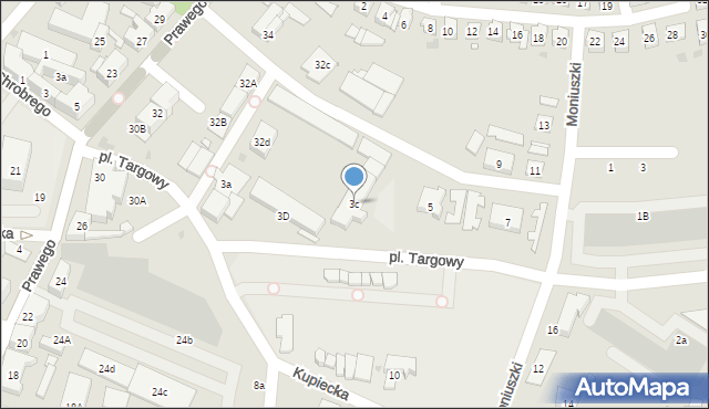 Strzelce Opolskie, Plac Targowy, 3c, mapa Strzelce Opolskie