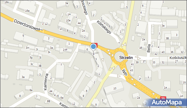 Strzelin, Plac 1 Maja, 4, mapa Strzelin