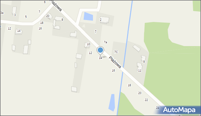 Studzianki, Plażowa, 14, mapa Studzianki