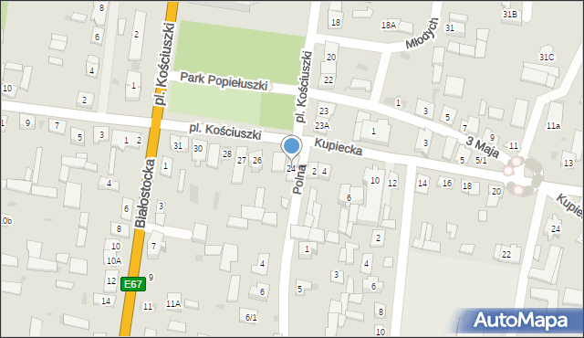 Suchowola, Plac Kościuszki Tadeusza, gen., 24, mapa Suchowola