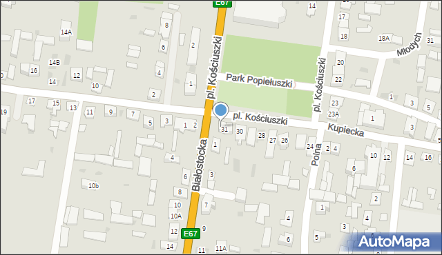 Suchowola, Plac Kościuszki Tadeusza, gen., 31A, mapa Suchowola