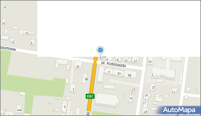 Suchowola, Plac Kościuszki Tadeusza, gen., 4, mapa Suchowola