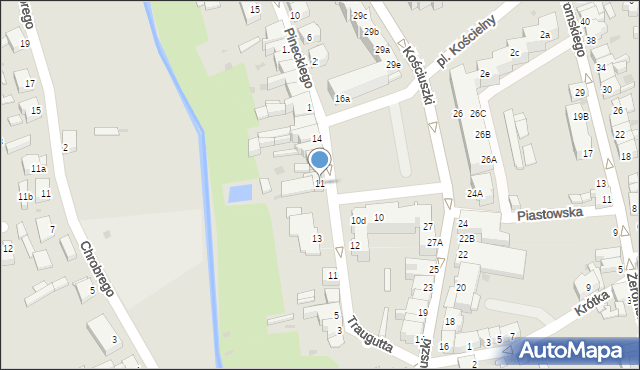 Sulęcin, Plac Czarnieckiego Stefana, hetm., 11, mapa Sulęcin