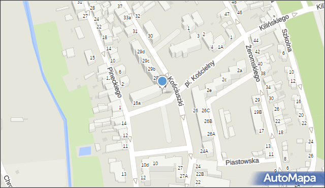 Sulęcin, Plac Czarnieckiego Stefana, hetm., 16, mapa Sulęcin