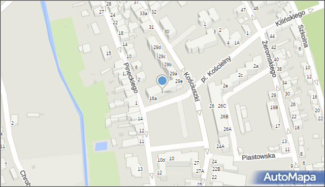 Sulęcin, Plac Czarnieckiego Stefana, hetm., 16b, mapa Sulęcin
