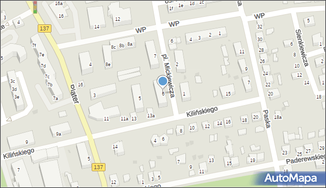 Sulęcin, Plac Mickiewicza Adama, 6, mapa Sulęcin