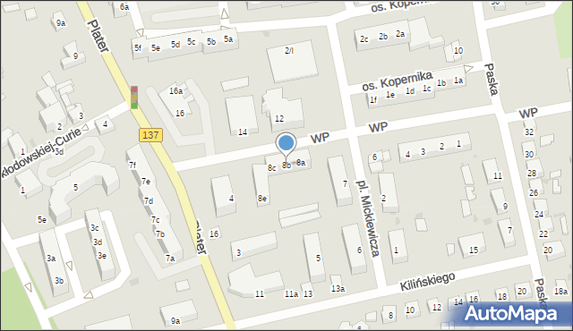 Sulęcin, Plac Mickiewicza Adama, 8b, mapa Sulęcin